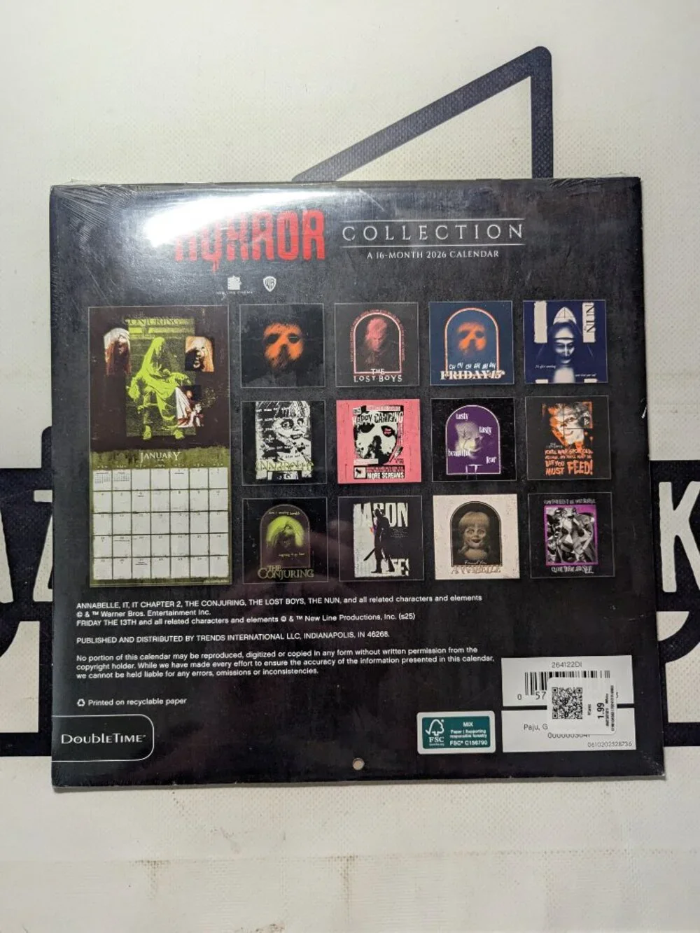 Horror Collection a 16-Month 2026 Calendar 17+ The Lost Boys Friday the 13th